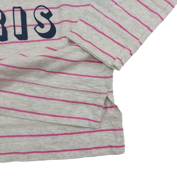 OshKosh B'gosh Girls Tee 10/12 Long Sleeve Striped 100% Cotton - Picture 3 of 8